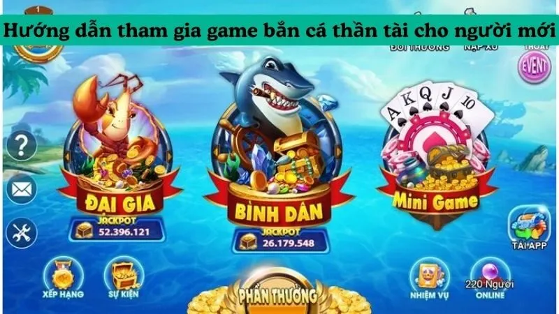 Bắn cá Thần Tài thu hút nhiều hội viên tham gia